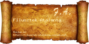 Filusztek Atalanta névjegykártya